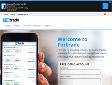 Tablet Screenshot of fortrade.com